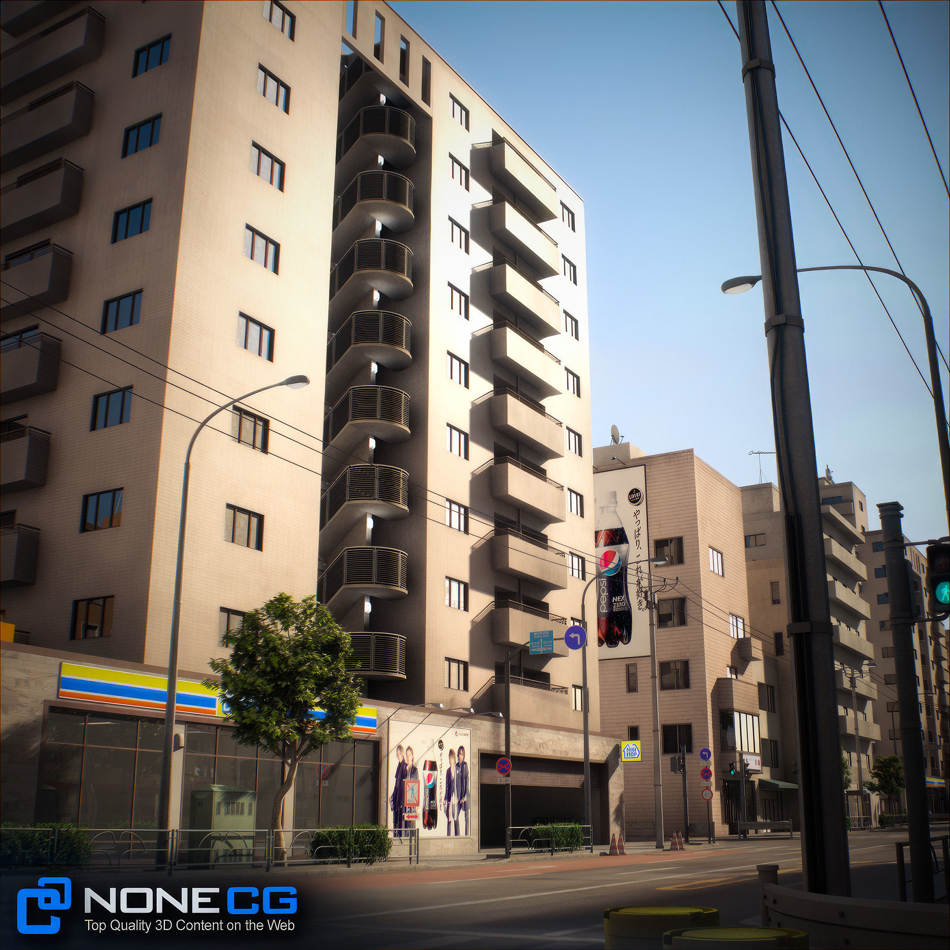 Japan 4 Blocks Set-1 3D model_14