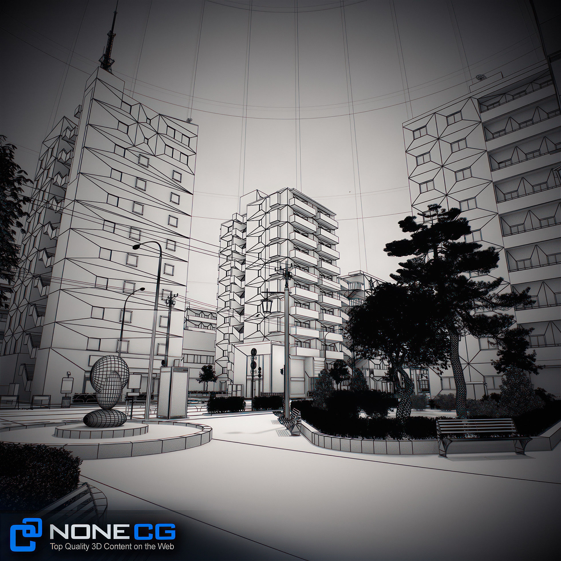 Japan 4 Blocks Set-1 3D model_90