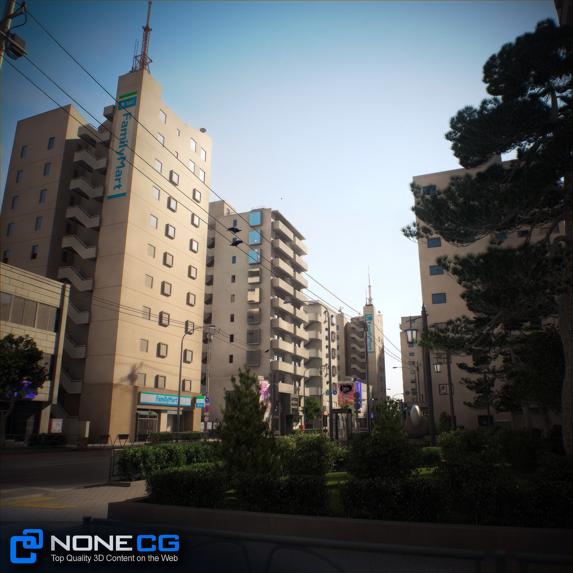 Japan 4 Blocks Set-1 3D model_5