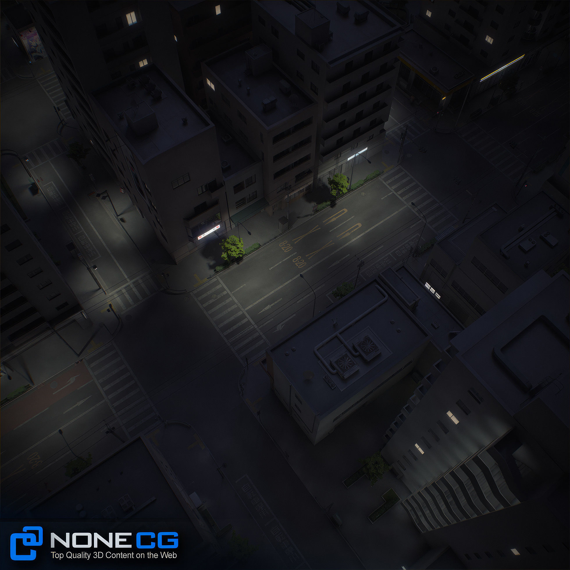 Japan 4 Blocks Set-1 3D model_96