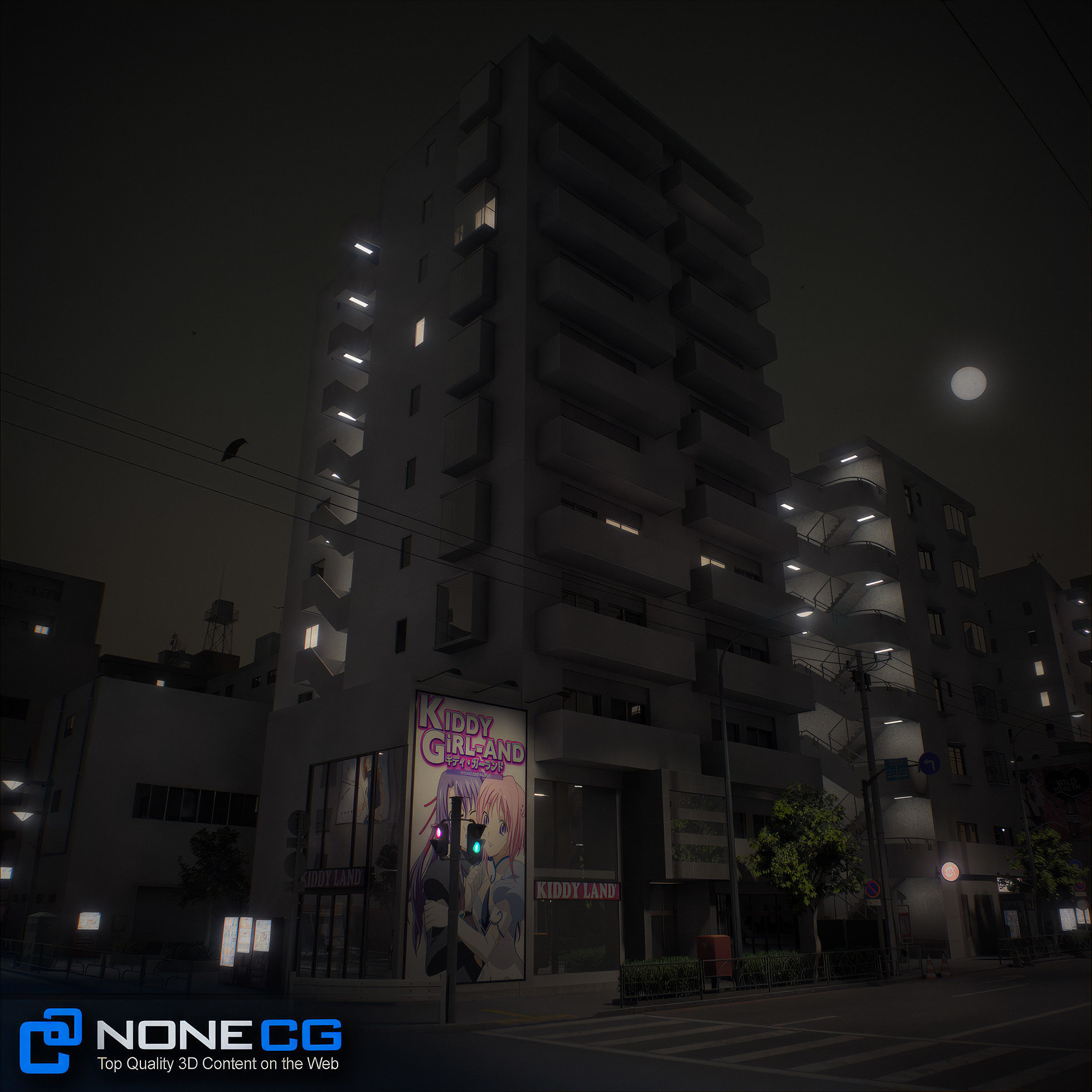 Japan 4 Blocks Set-1 3D model_20