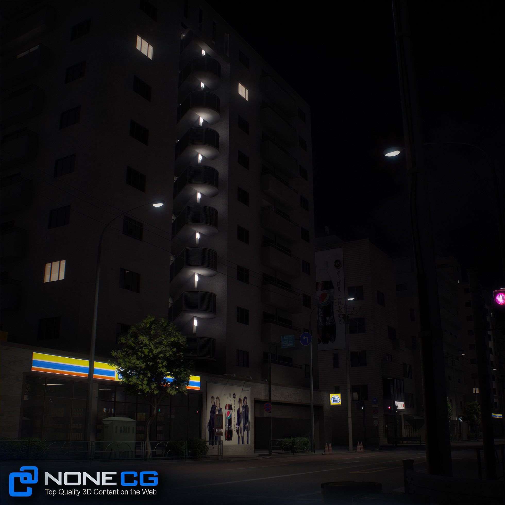 Japan 4 Blocks Set-1 3D model_15