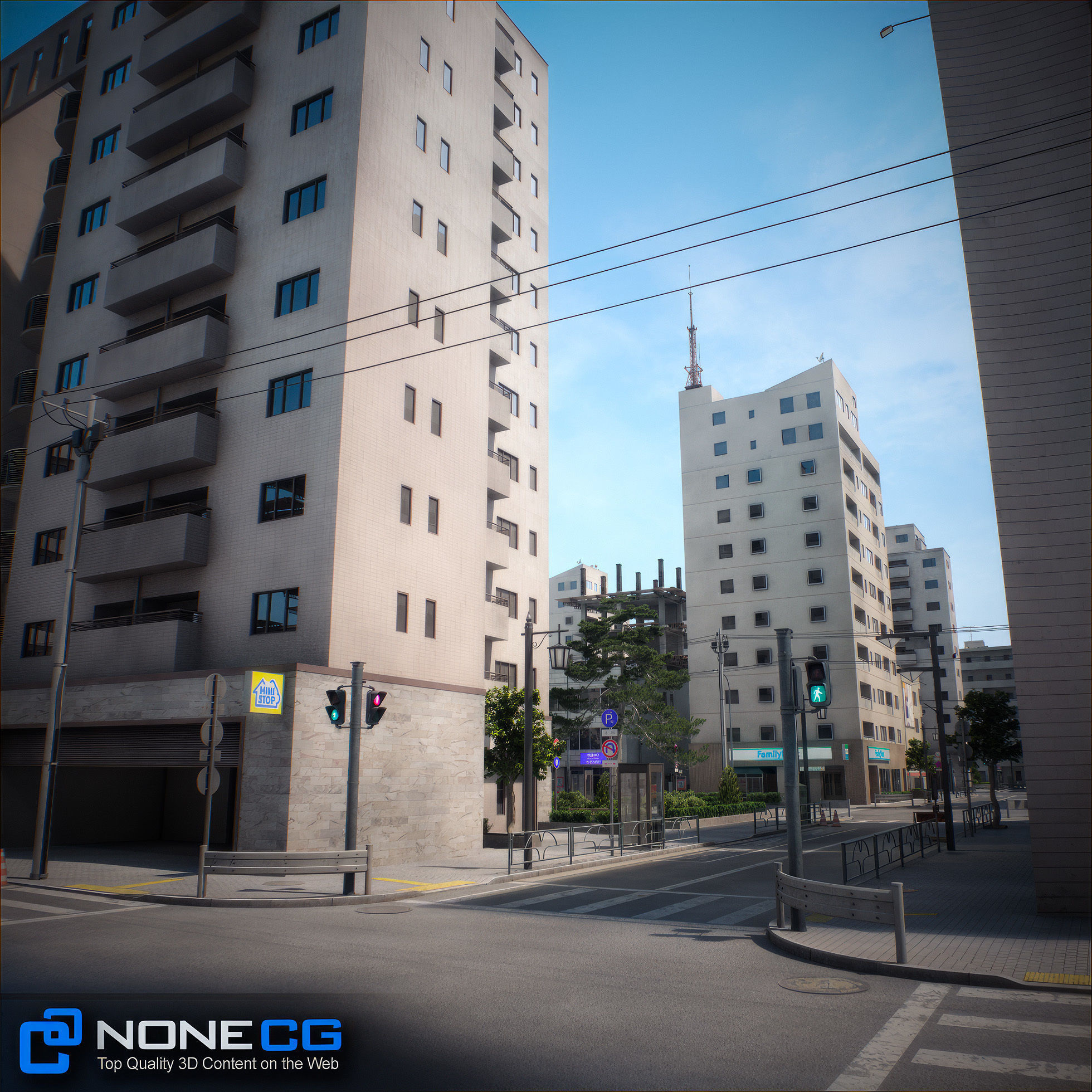 Japan 4 Blocks Set-1 3D model_53