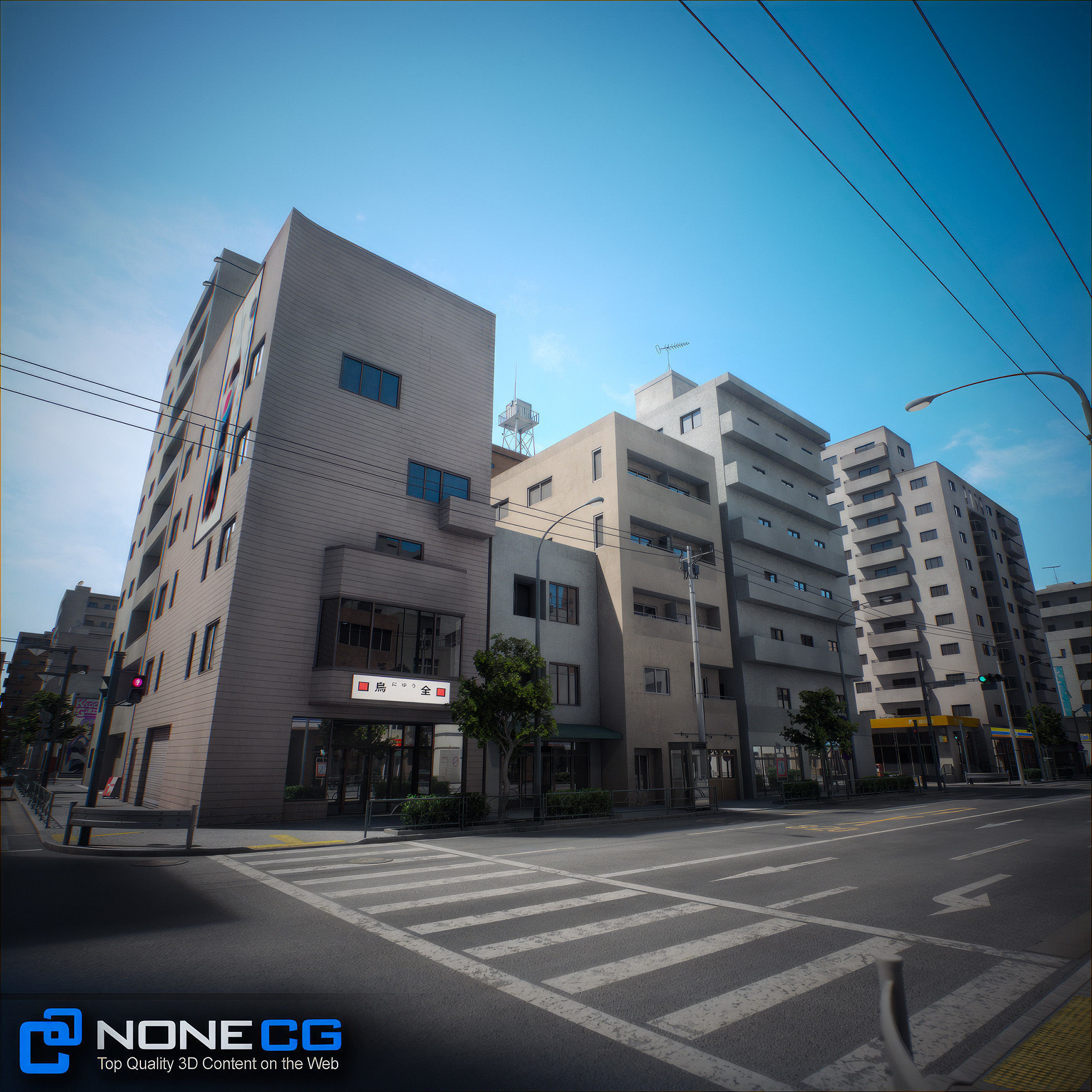 Japan 4 Blocks Set-1 3D model_34