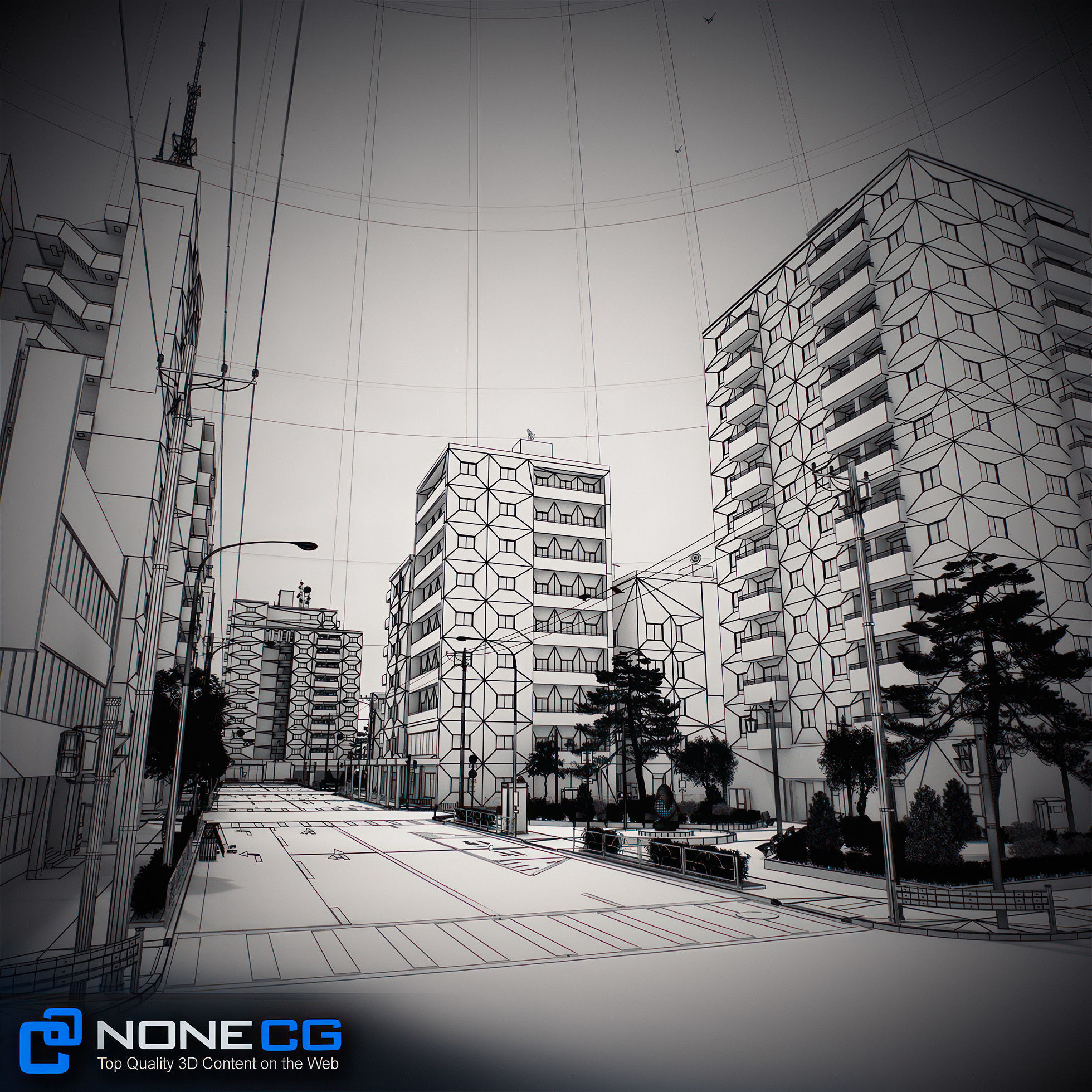 Japan 4 Blocks Set-1 3D model_71