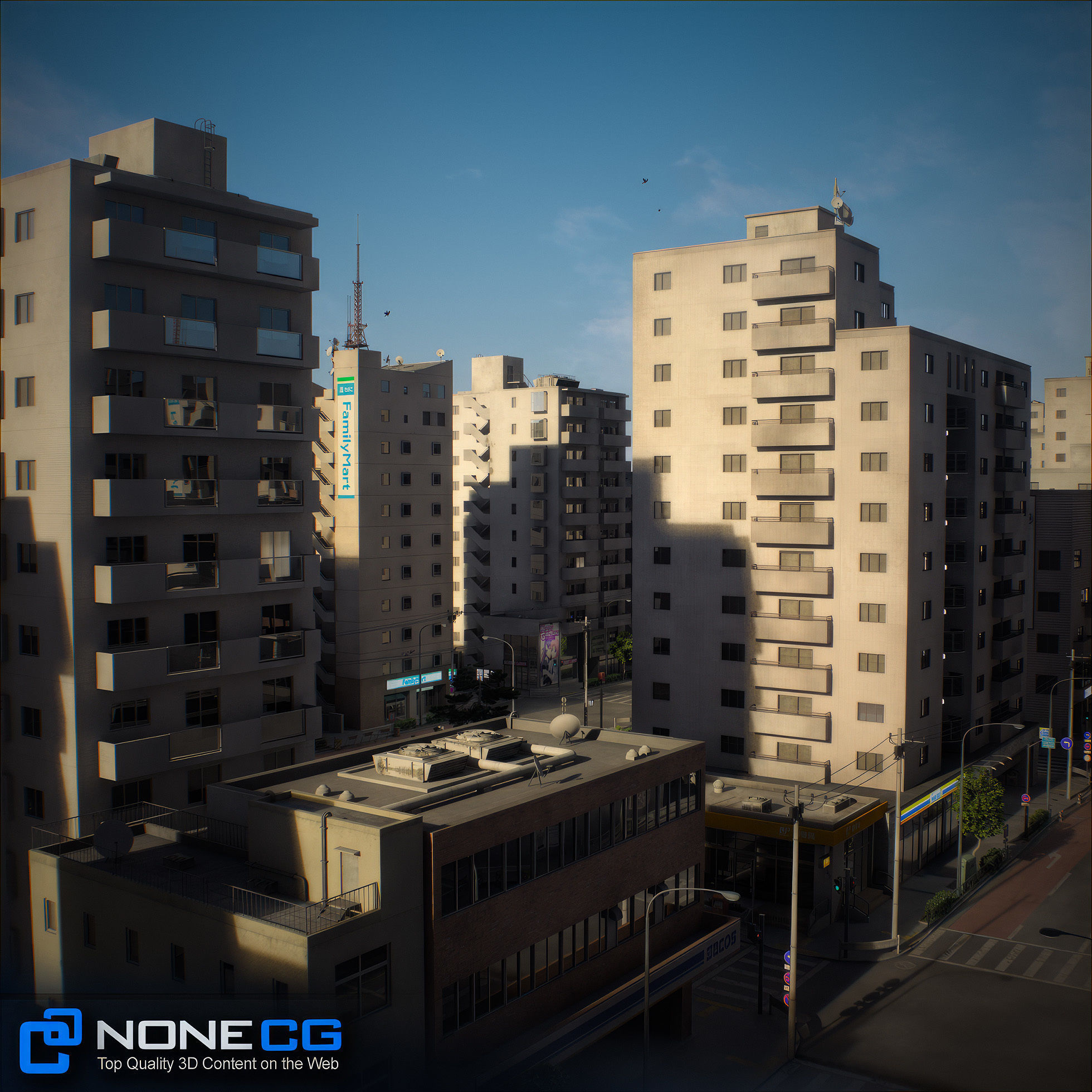Japan 4 Blocks Set-1 3D model_30