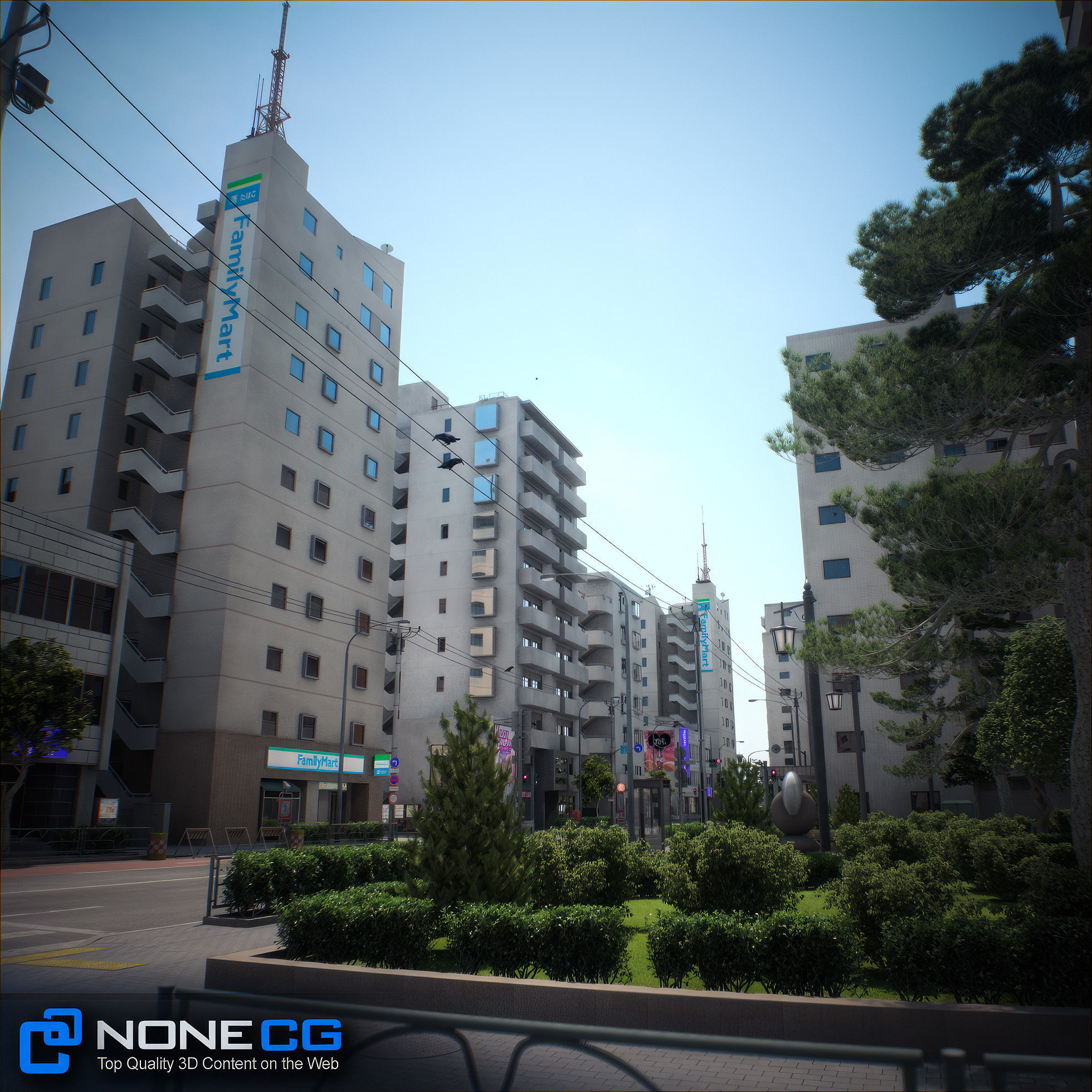 Japan 4 Blocks Set-1 3D model_4