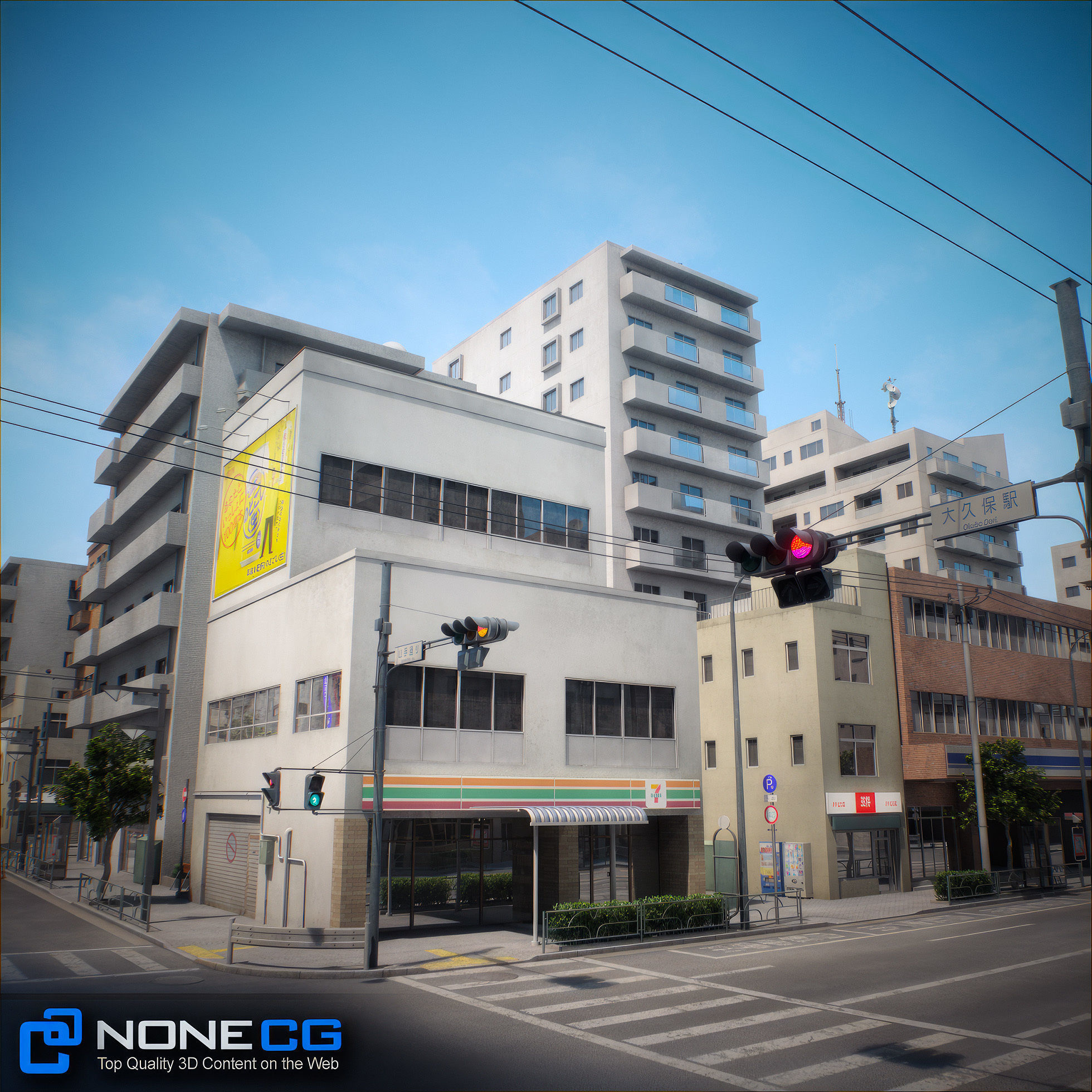Japan 4 Blocks Set-1 3D model_47