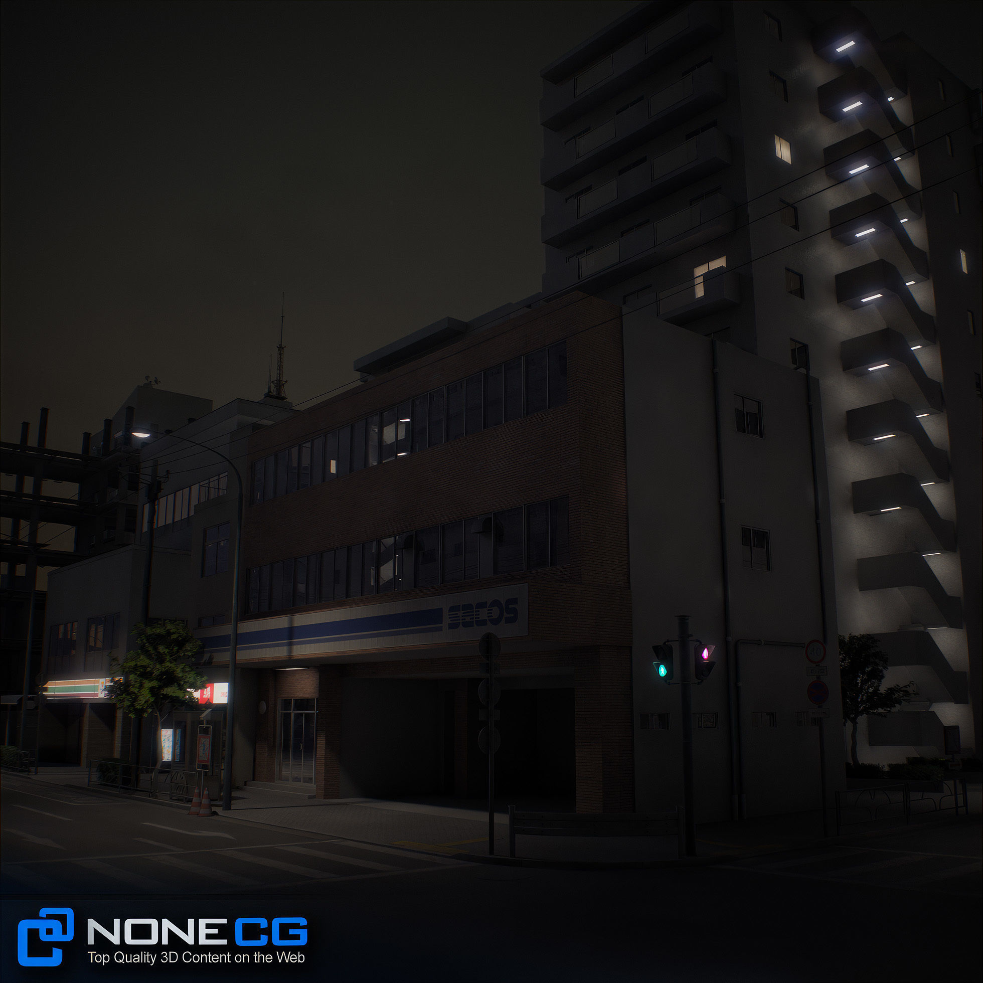 Japan 4 Blocks Set-1 3D model_49