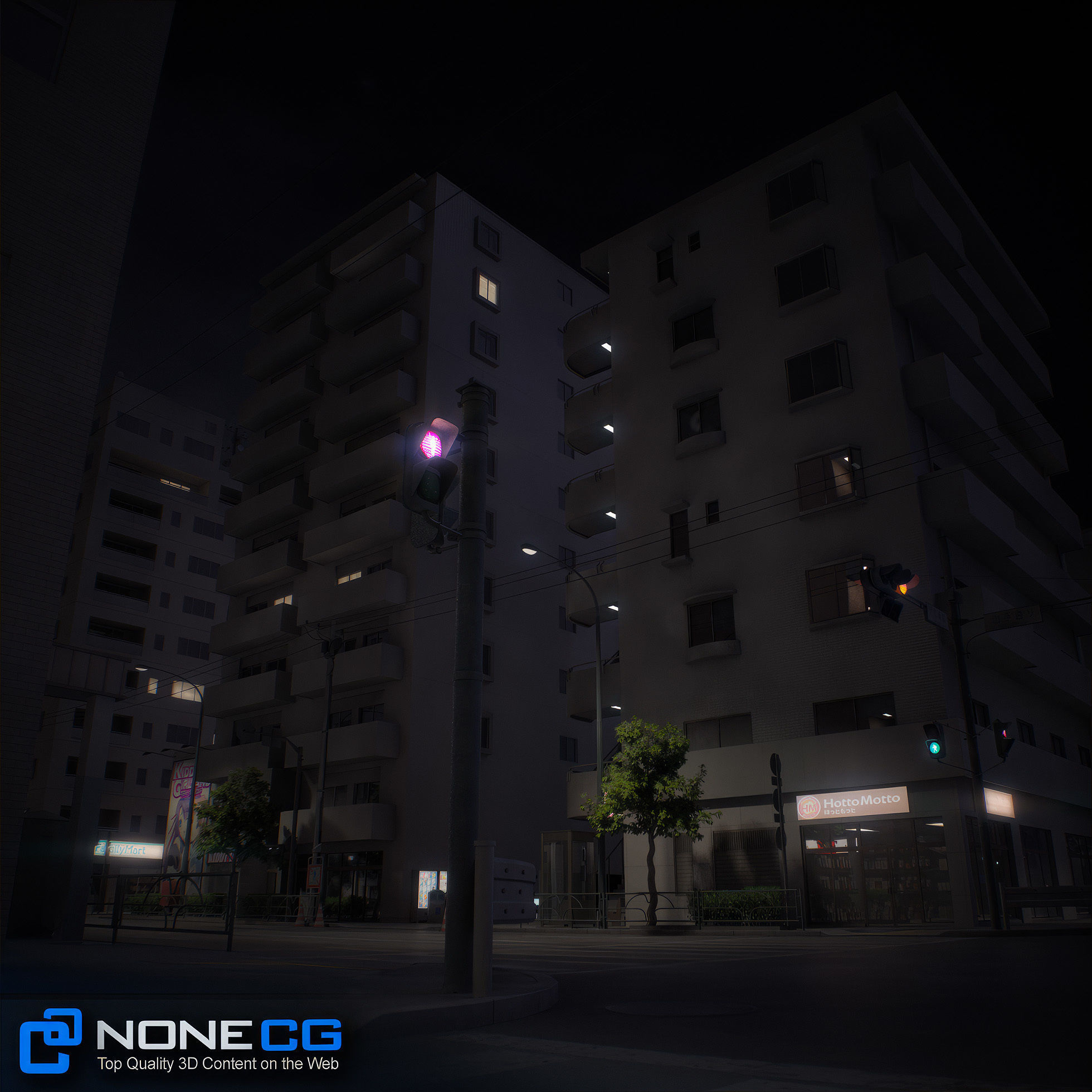 Japan 4 Blocks Set-1 3D model_40
