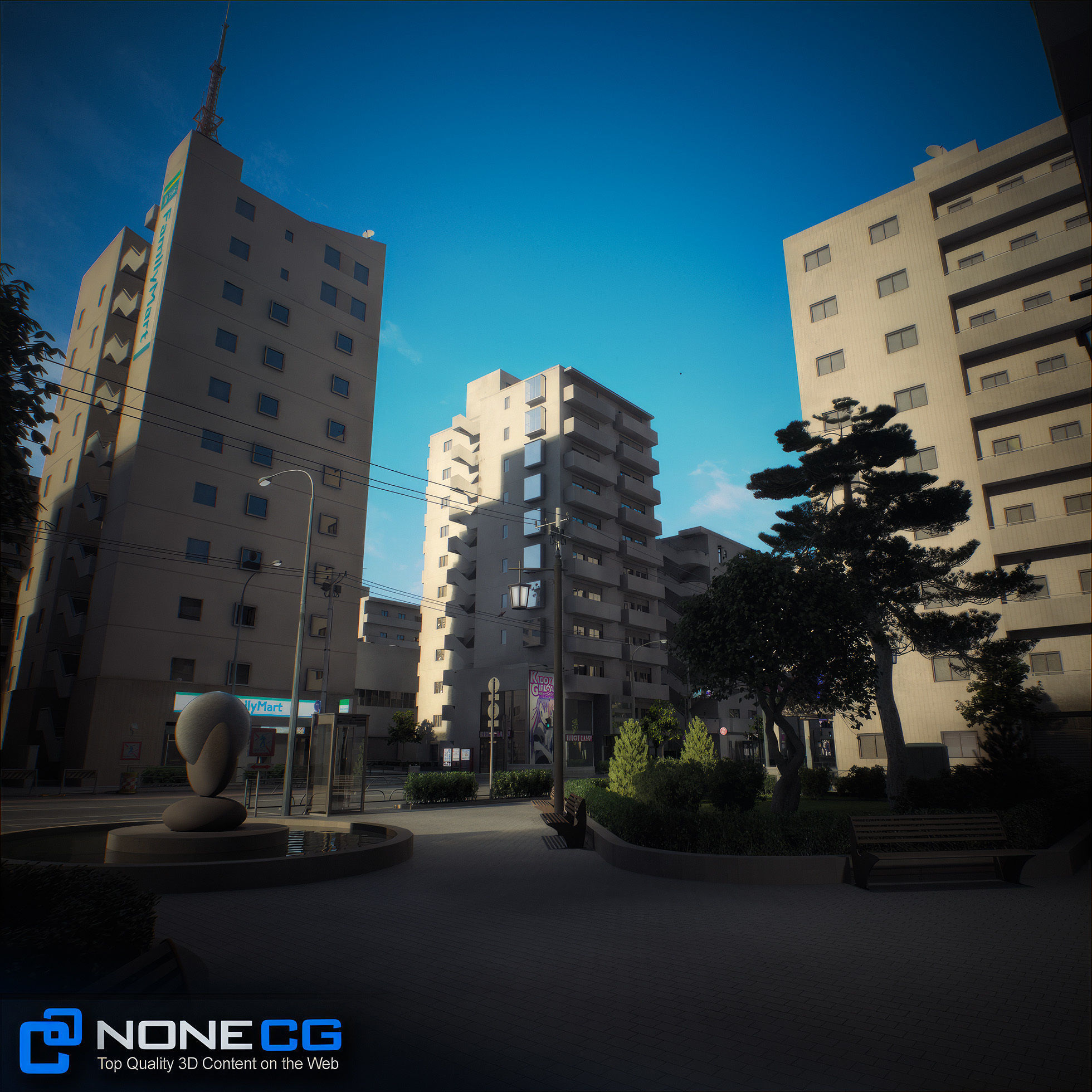 Japan 4 Blocks Set-1 3D model_92