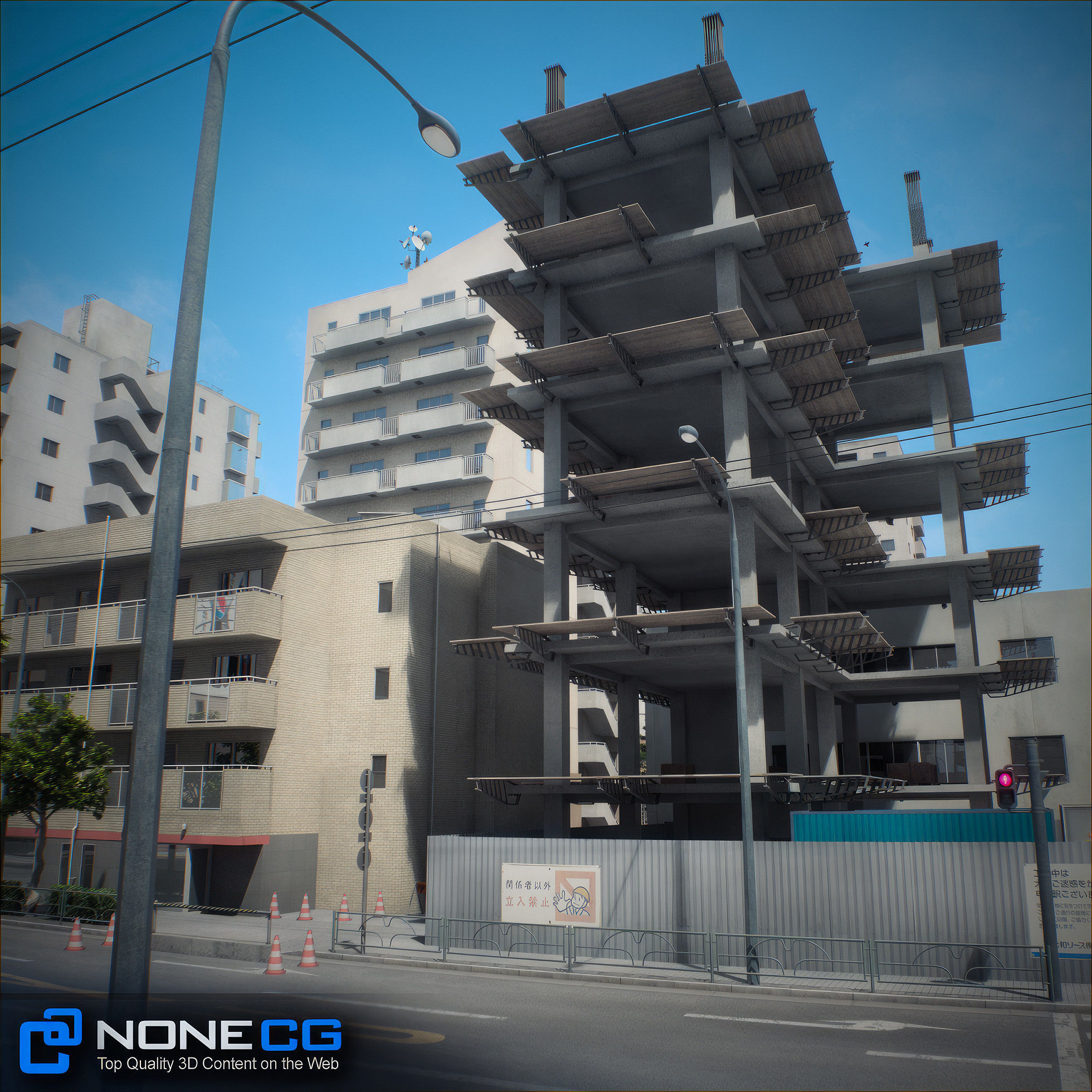 Japan 4 Blocks Set-1 3D model_64