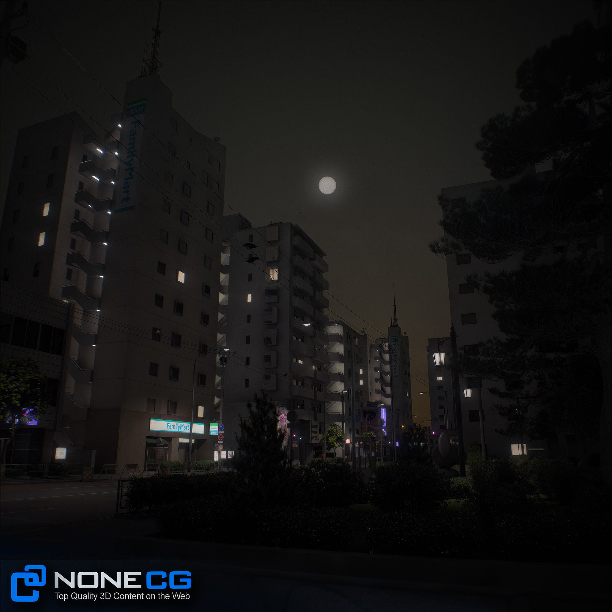 Japan 4 Blocks Set-1 3D model_1