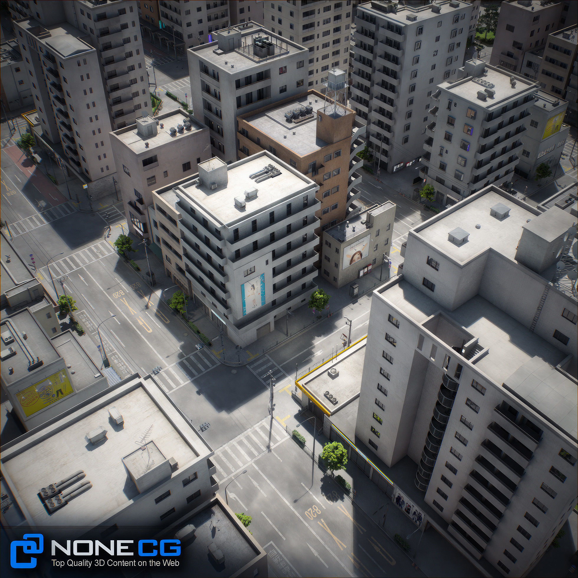 Japan 4 Blocks Set-1 3D model_6