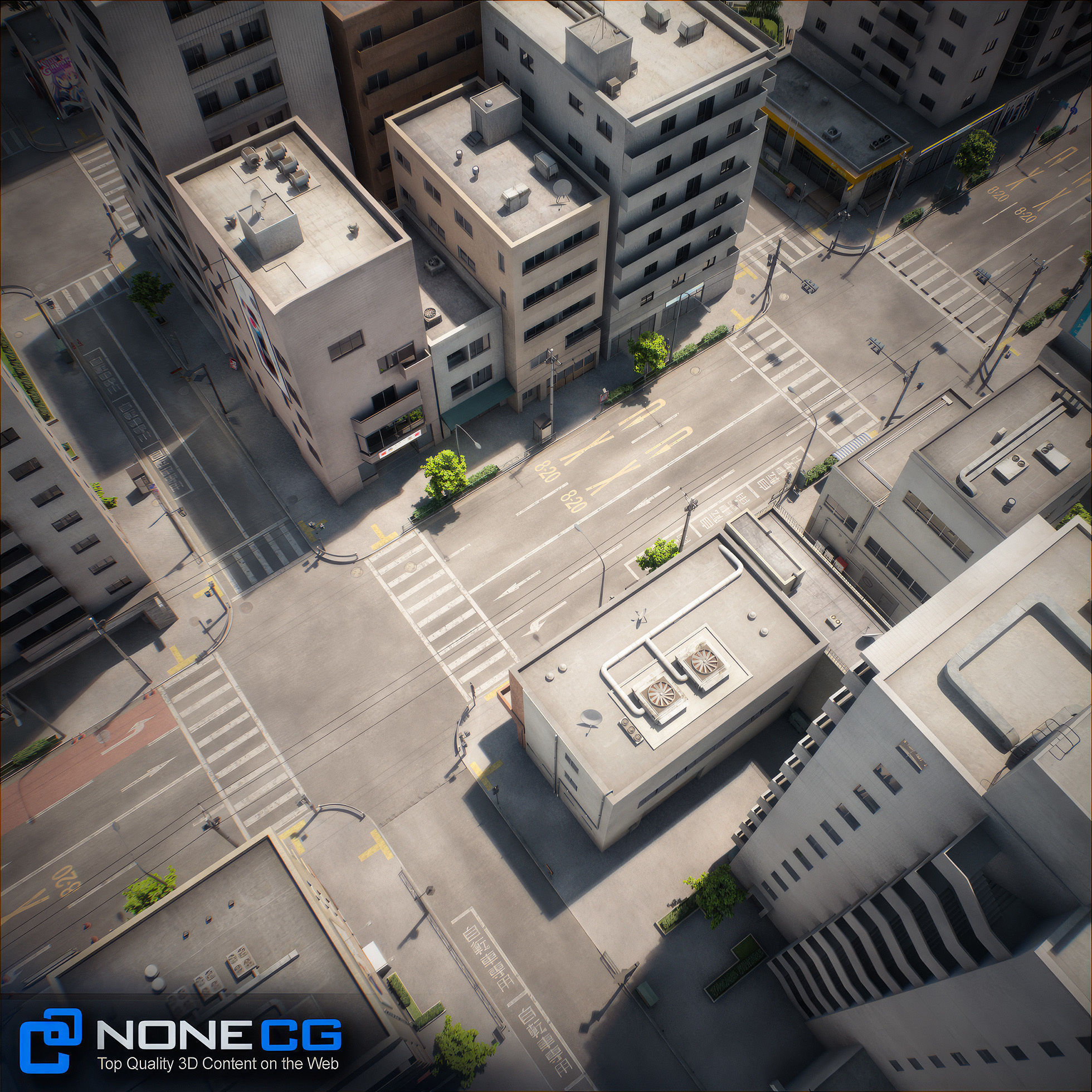 Japan 4 Blocks Set-1 3D model_98