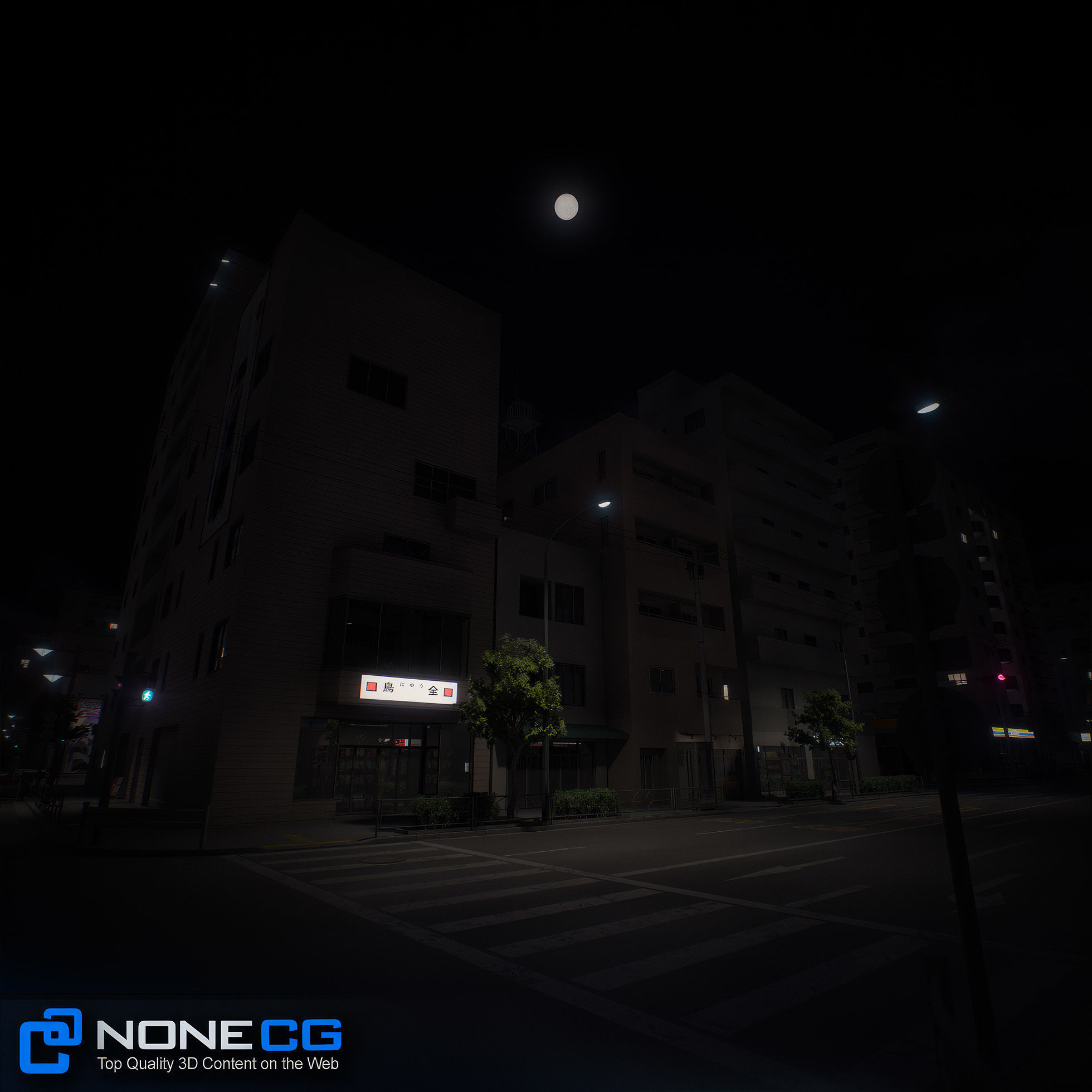 Japan 4 Blocks Set-1 3D model_36