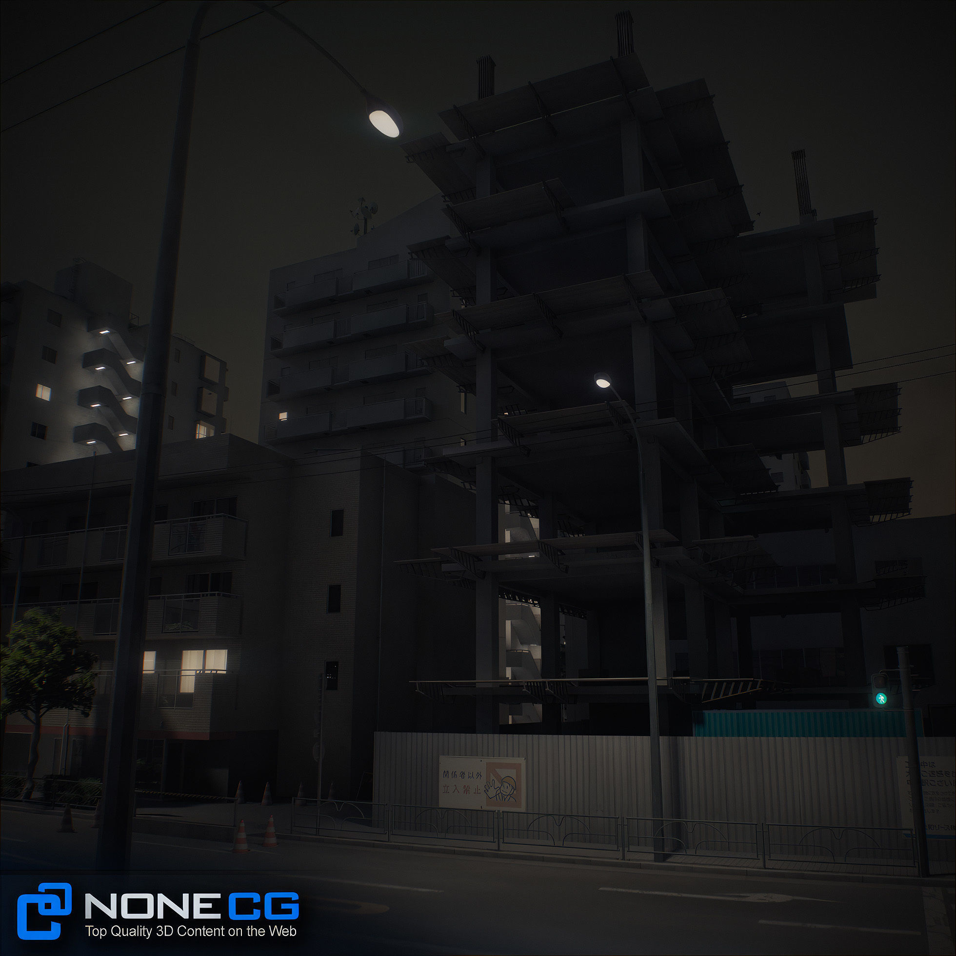 Japan 4 Blocks Set-1 3D model_65