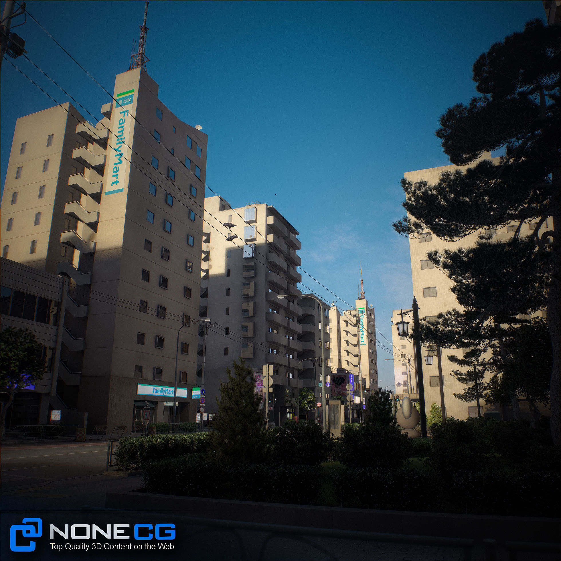 Japan 4 Blocks Set-1 3D model_2