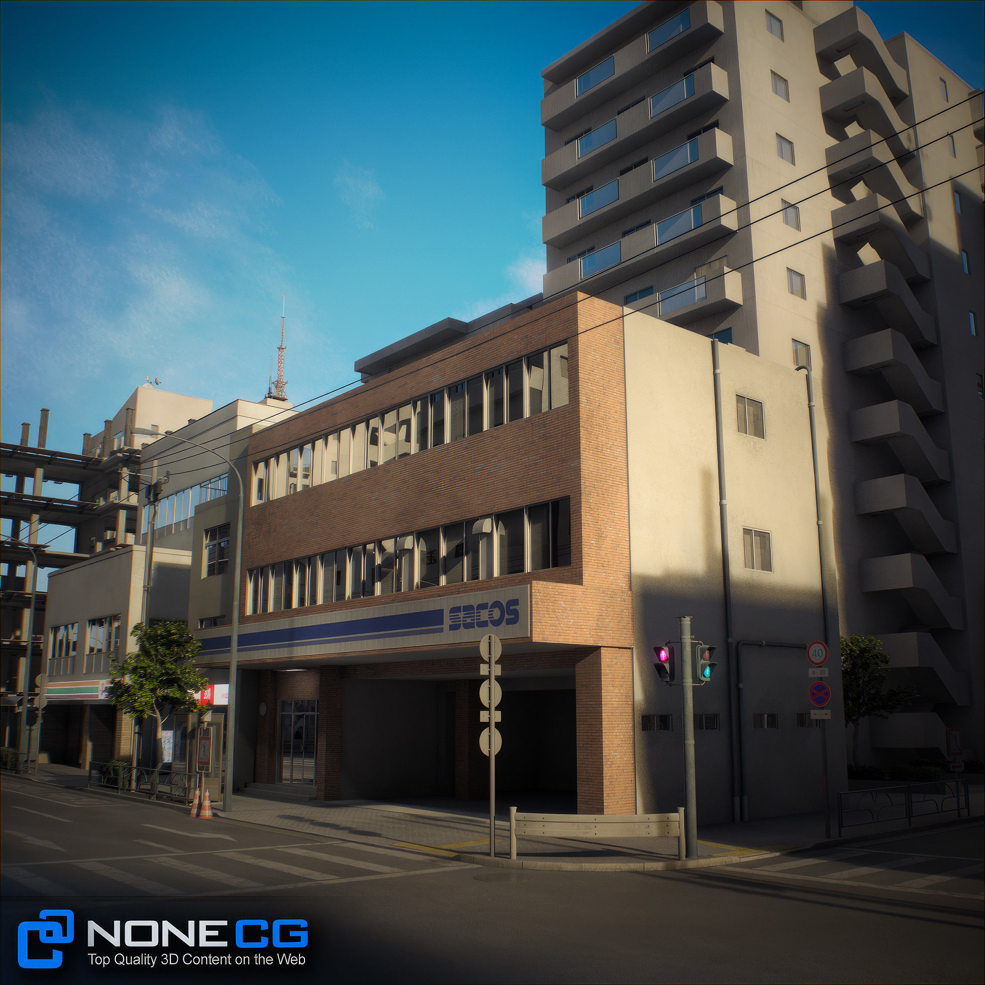 Japan 4 Blocks Set-1 3D model_50