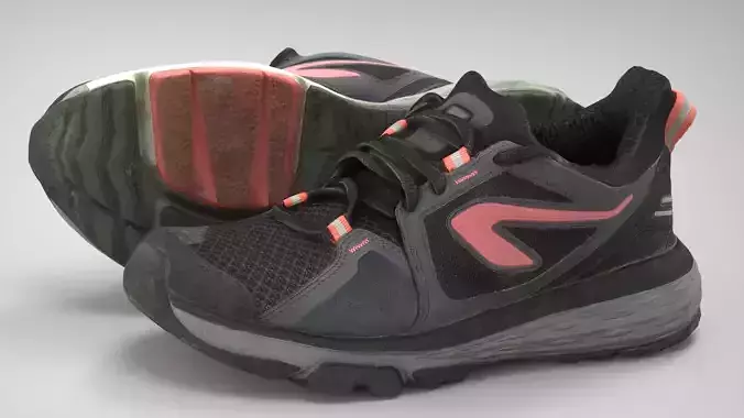 FEMALE SPORT SNEAKERS Low-poly 3D model