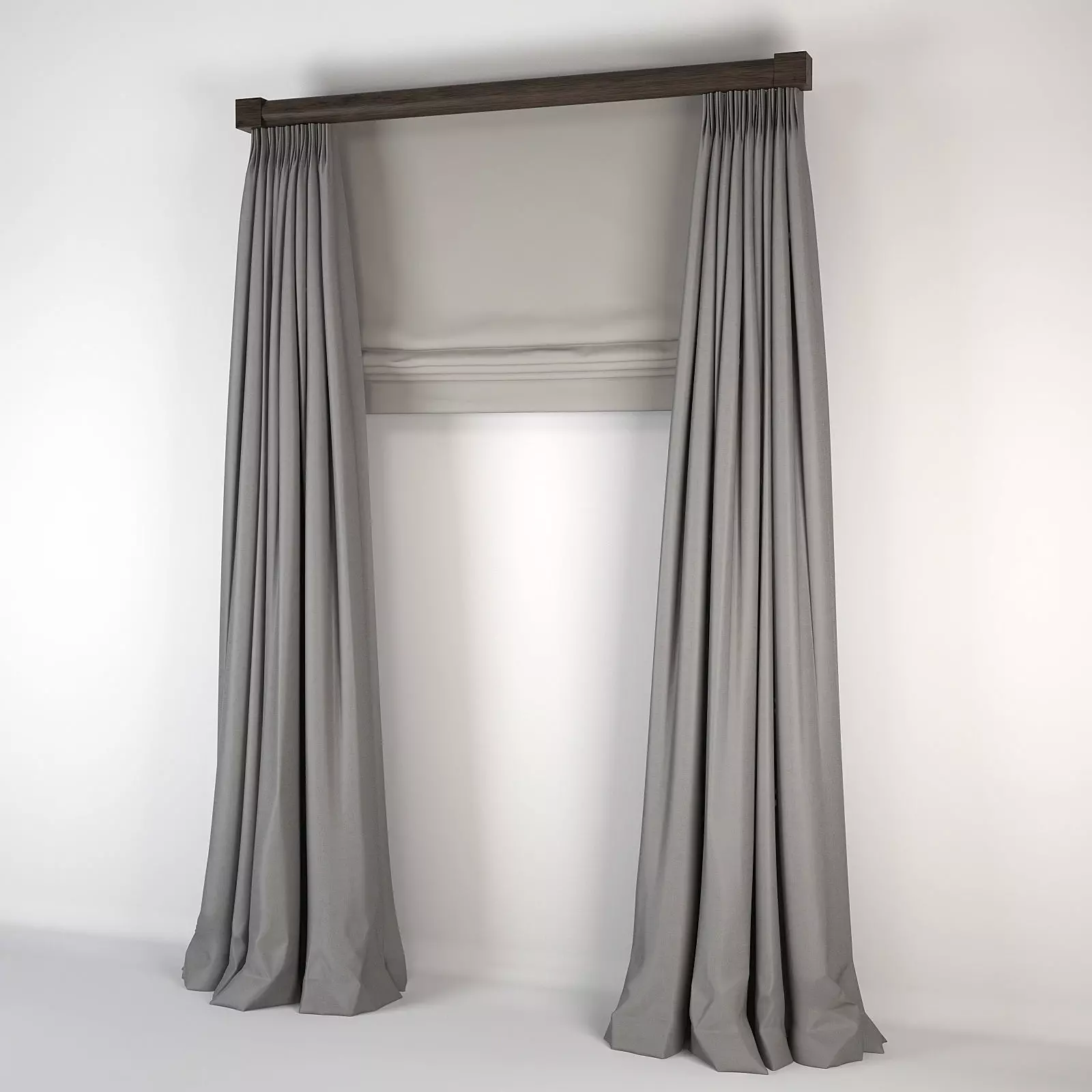 Silk Curtains  3D model_0