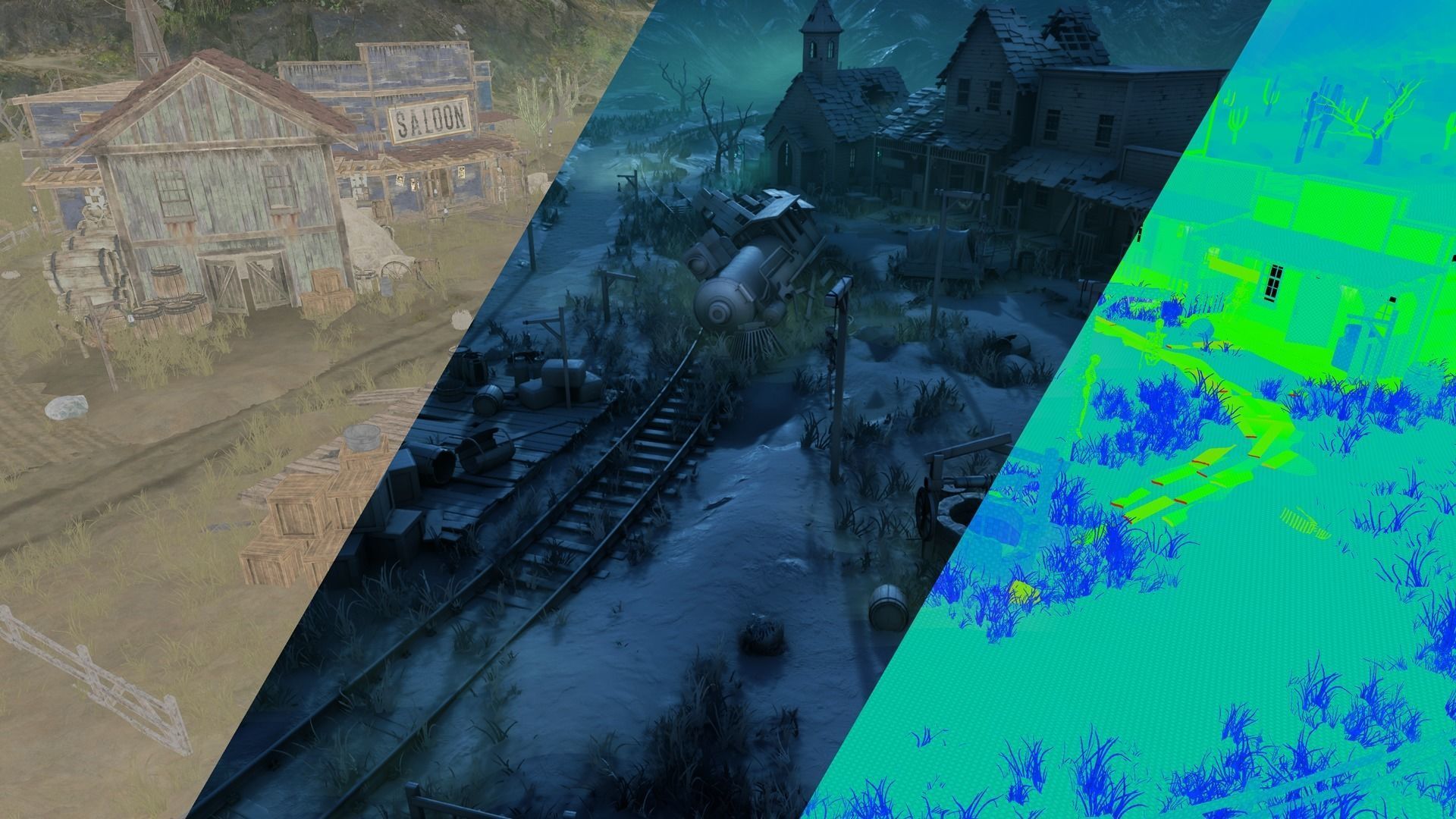 Wild West Ghost Town of Fogmourn UE4 Low-poly 3D model_11