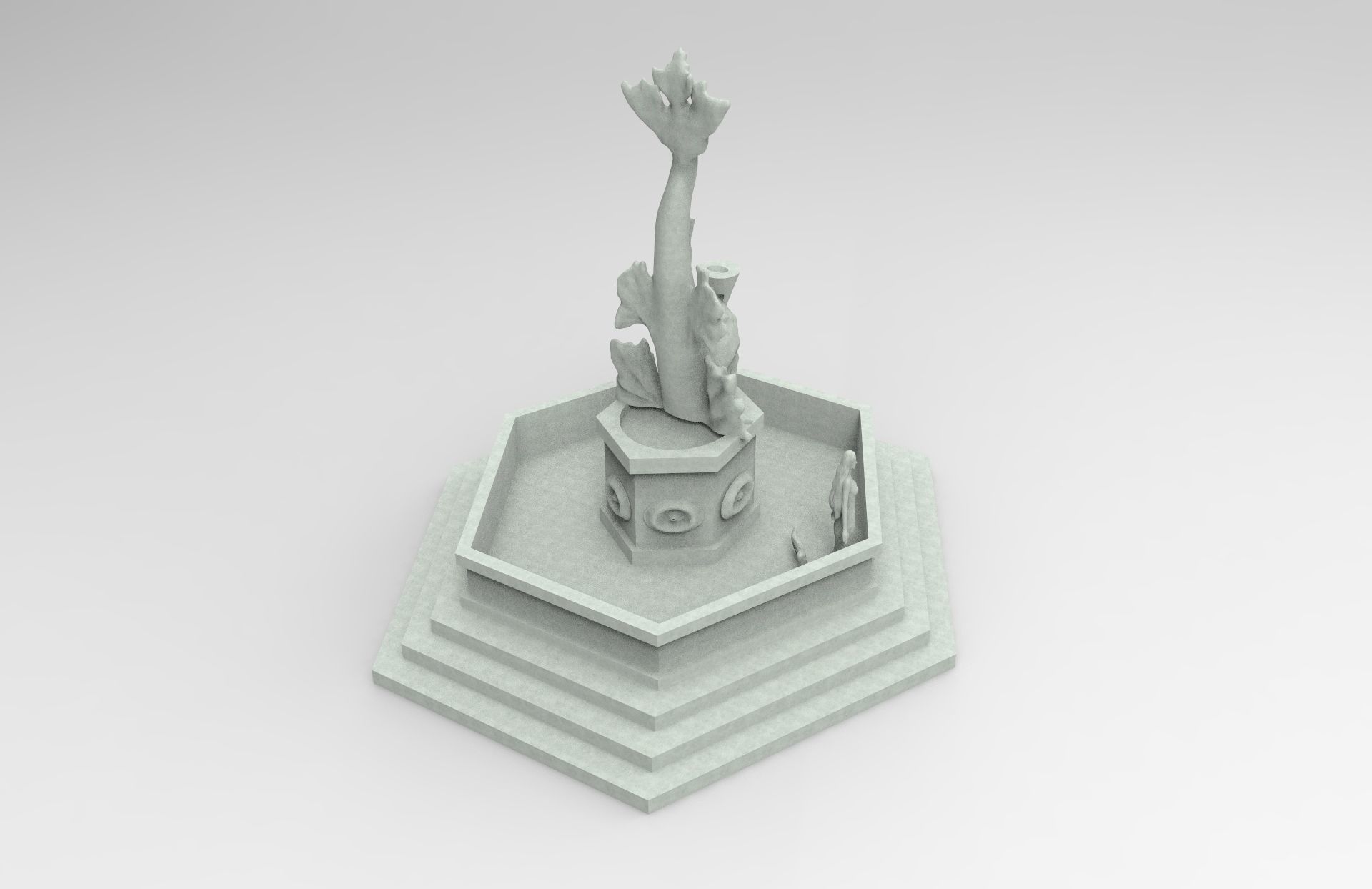 mermaid monument 3D print model_2