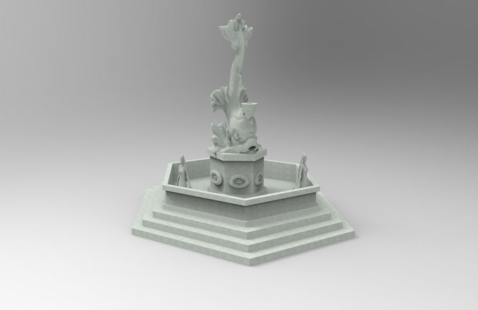 mermaid monument 3D print model