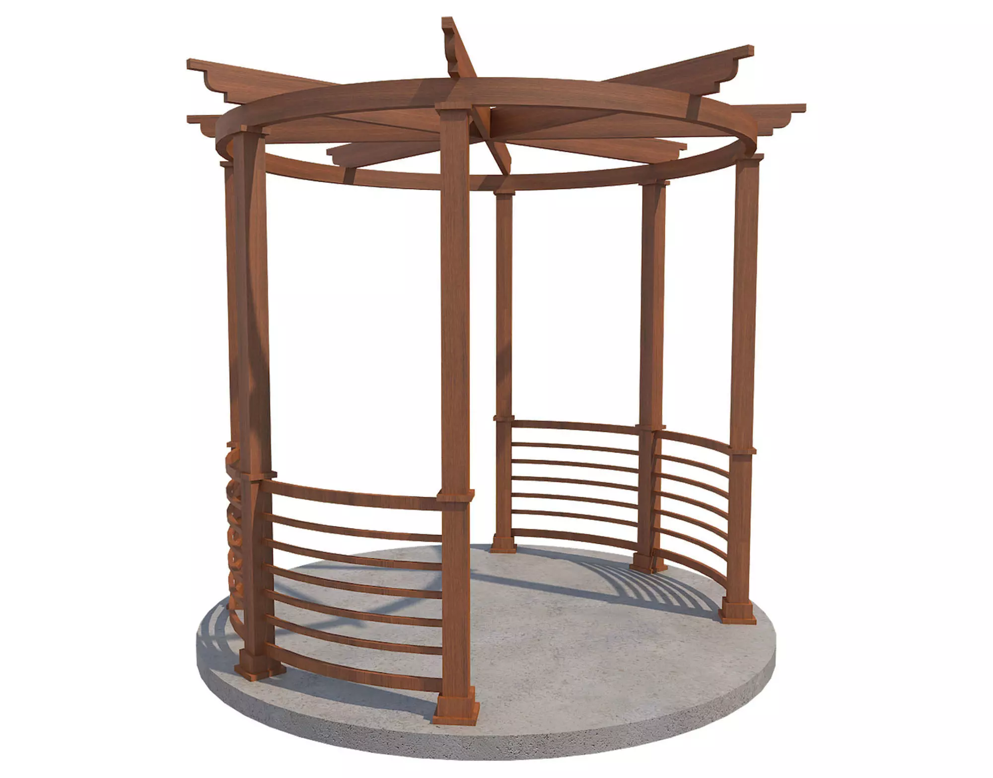 Pergola 16 Low-poly 3D model