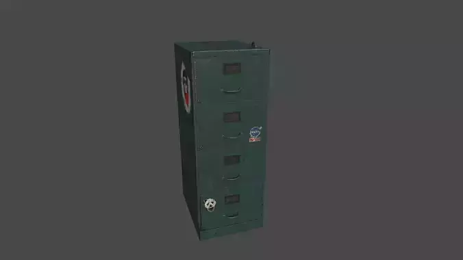 FILE CABINET Low-poly 3D model