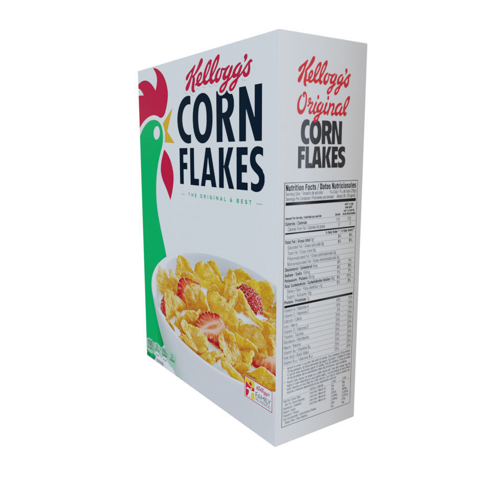 4 Assorted Cereal Boxes 3D model_5