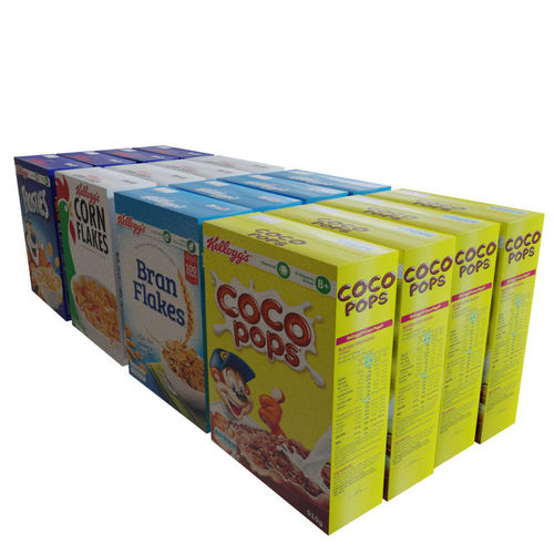 4 Assorted Cereal Boxes 3D model