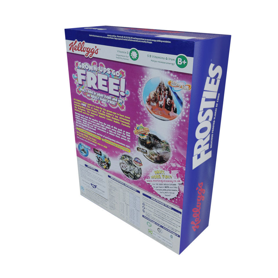 4 Assorted Cereal Boxes 3D model_3