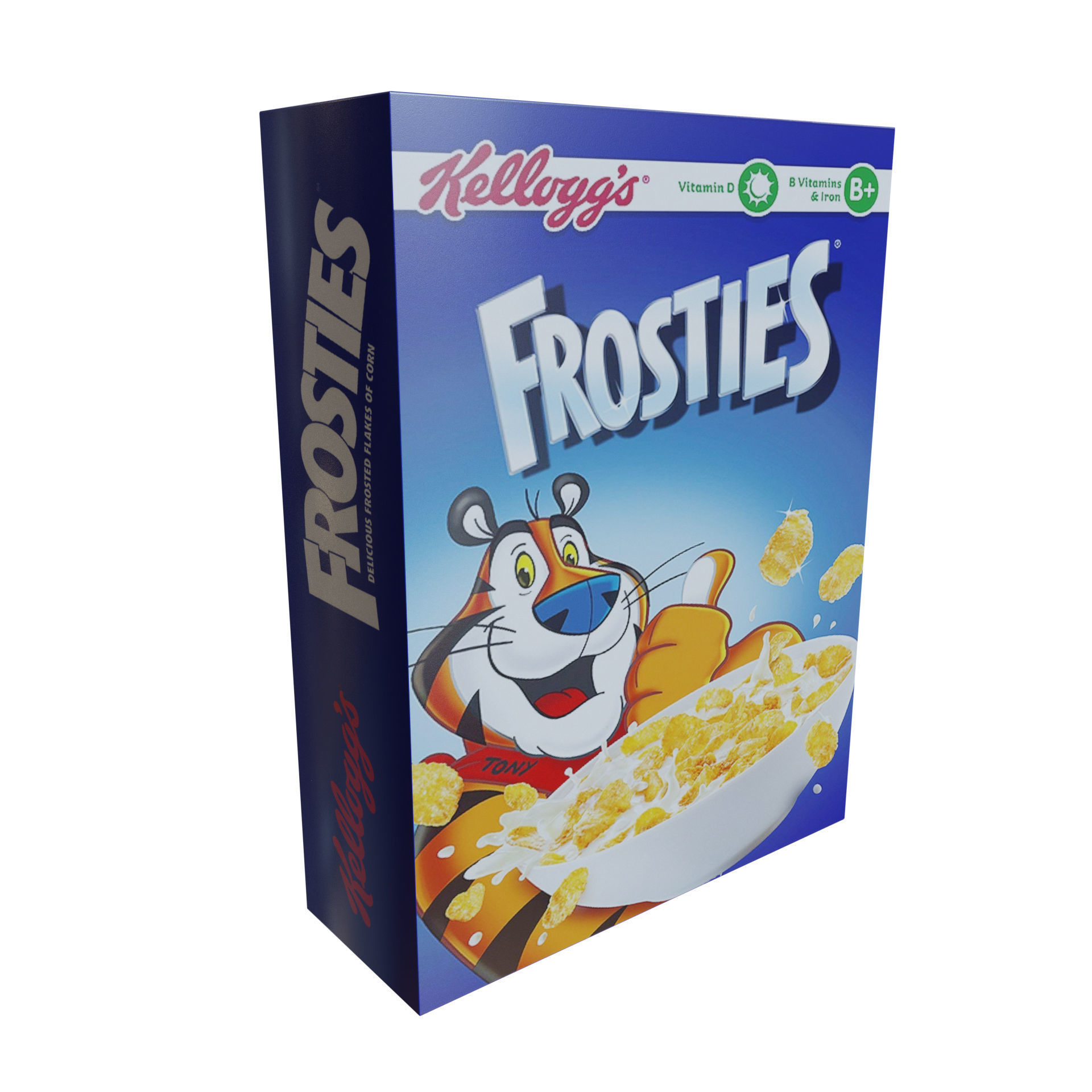 4 Assorted Cereal Boxes 3D model_1