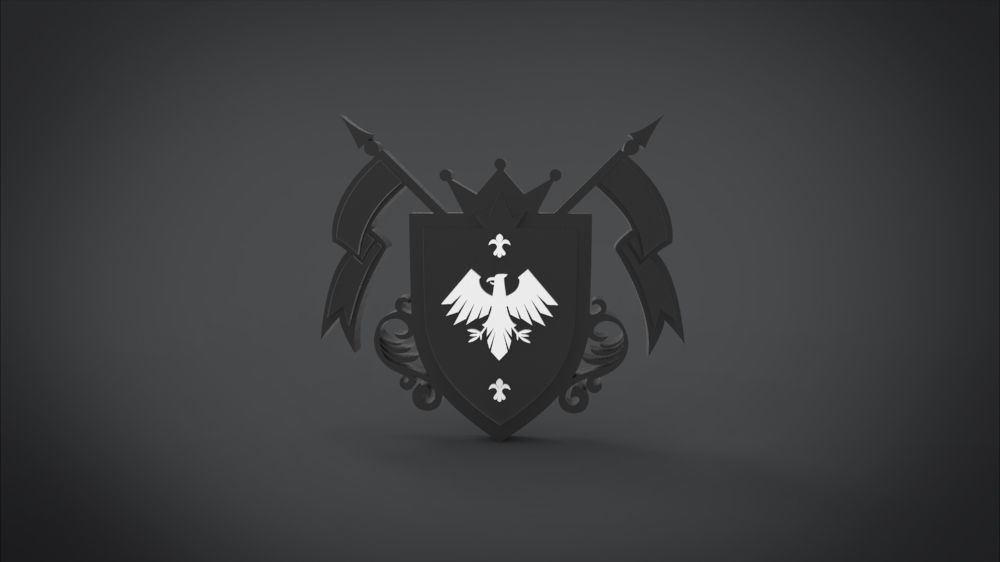 Eagle Emblem Low-poly 3D model_19