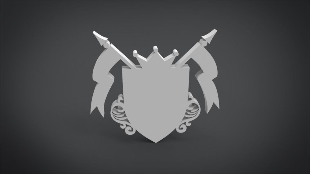 Eagle Emblem Low-poly 3D model_6