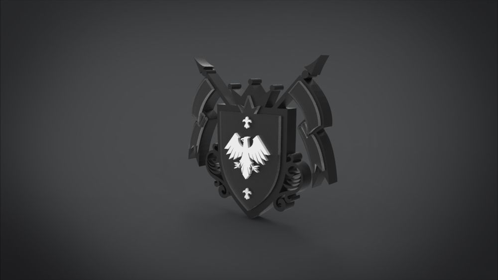 Eagle Emblem Low-poly 3D model_17