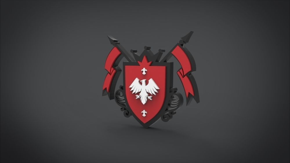 Eagle Emblem Low-poly 3D model_20