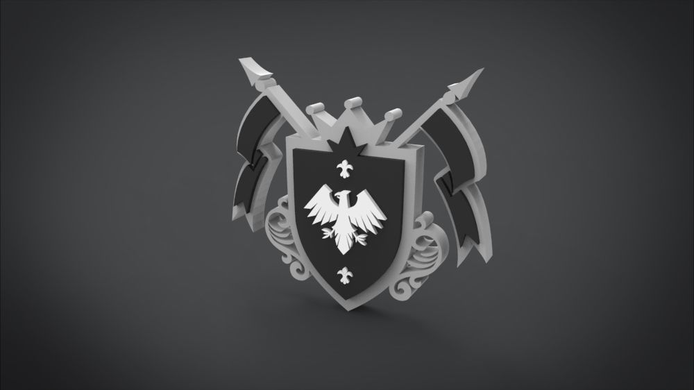 Eagle Emblem Low-poly 3D model_3