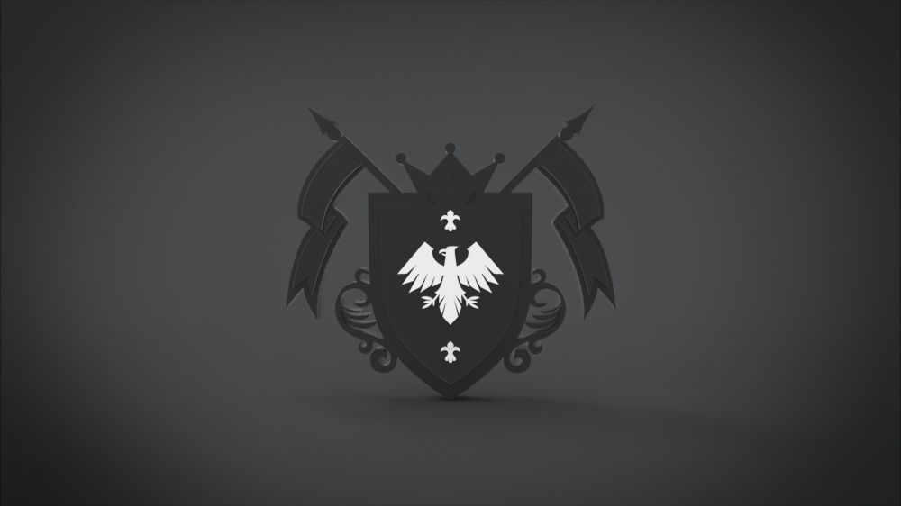 Eagle Emblem Low-poly 3D model_18