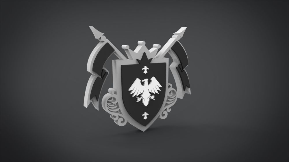 Eagle Emblem Low-poly 3D model_21