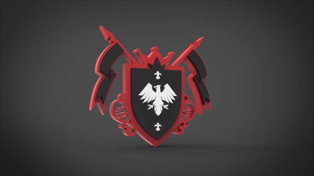 Eagle Emblem Low-poly 3D model_8