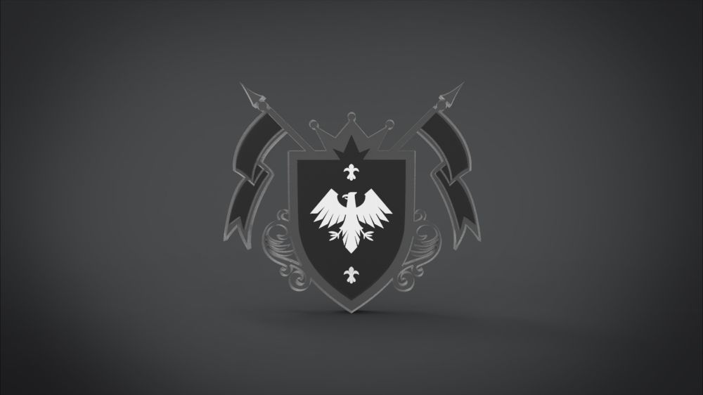 Eagle Emblem Low-poly 3D model_12