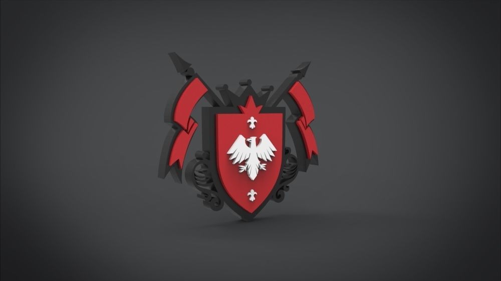 Eagle Emblem Low-poly 3D model_13