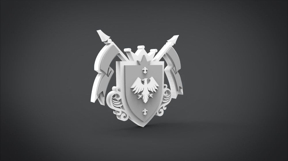 Eagle Emblem Low-poly 3D model_14