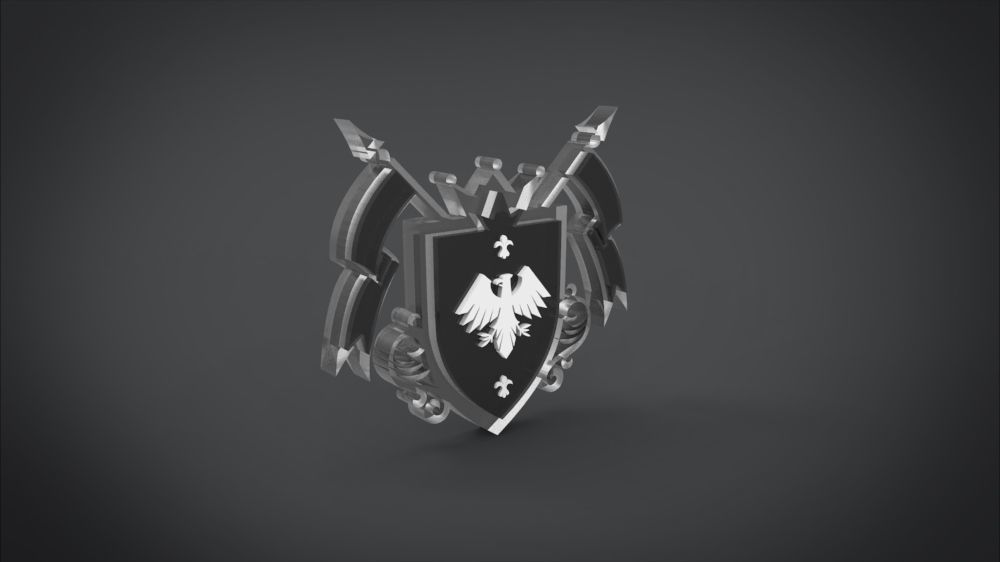 Eagle Emblem Low-poly 3D model_9