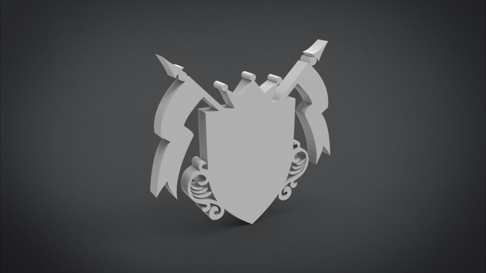 Eagle Emblem Low-poly 3D model_5