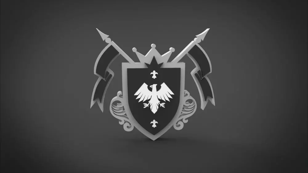 Eagle Emblem Low-poly 3D model_0