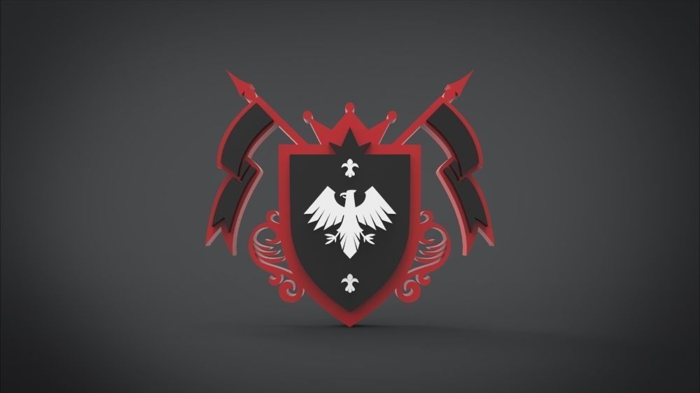 Eagle Emblem Low-poly 3D model_10