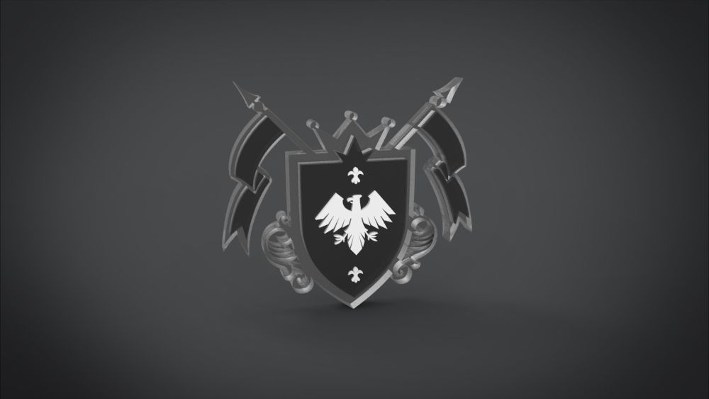 Eagle Emblem Low-poly 3D model_11